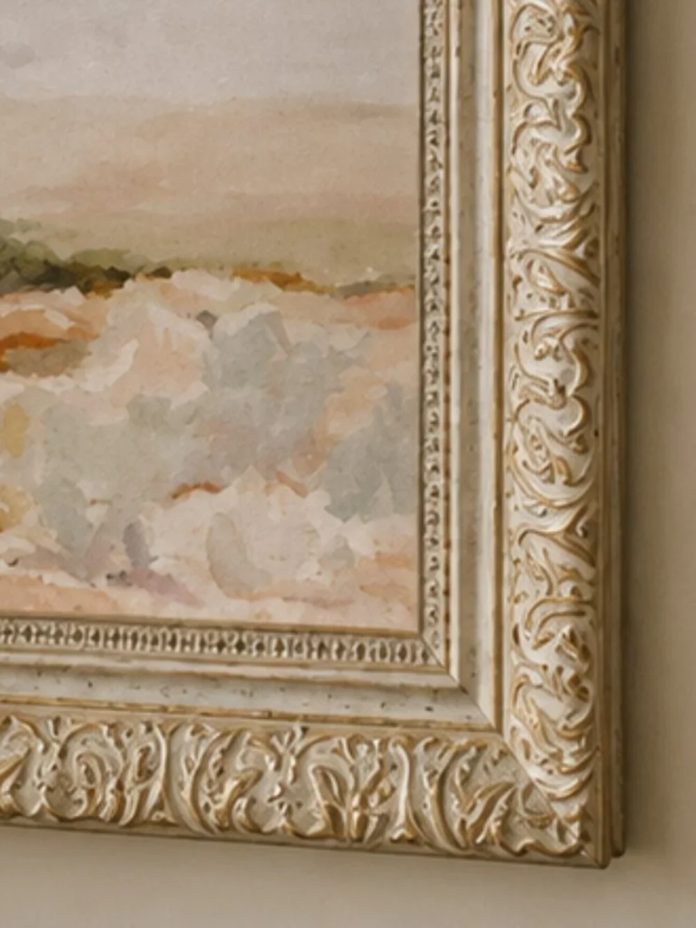 Desert Sunset Coastal Landscape Painting Print Neutral Color Palette Wall Art